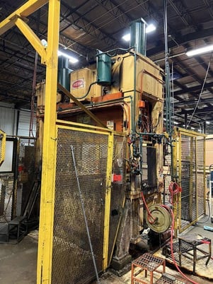 400 Ton, Heim #D2-400, straight side double crank press, 10" stroke, 27-3/16" Shut Height, 6" ram, 20 SPM - Image 6