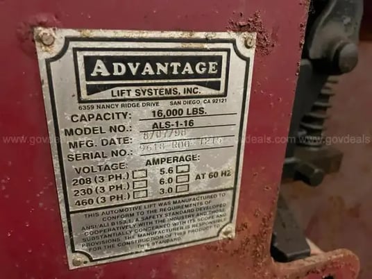 16000 lb. Advantage #ALS-1-16, heavy duty mobile column lift jacks, (4 available) - Image 2