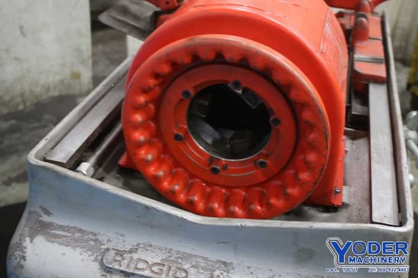 1" -4" Ridgid #444, pipe & bolt threader, die head, reamer, automatic oiler, 3/4 HP, #76018 - Image 6