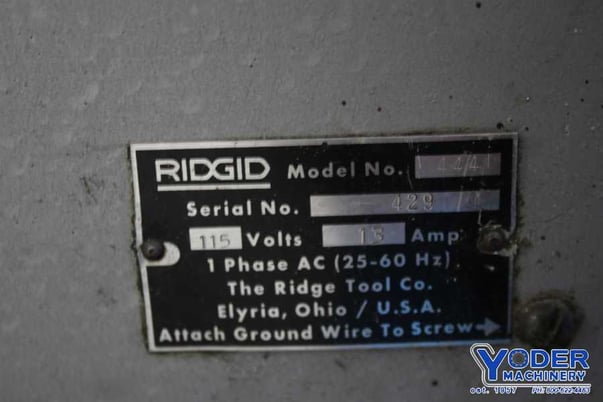 1" -4" Ridgid #444, pipe & bolt threader, die head, reamer, automatic oiler, 3/4 HP, #76018 - Image 8