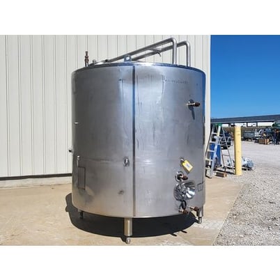1717 gallon Blackwater Engineering, Stainless Insulated Jacketed Liquid Storage Vessel Tank, 6'10" dia. x 81" - Image 2