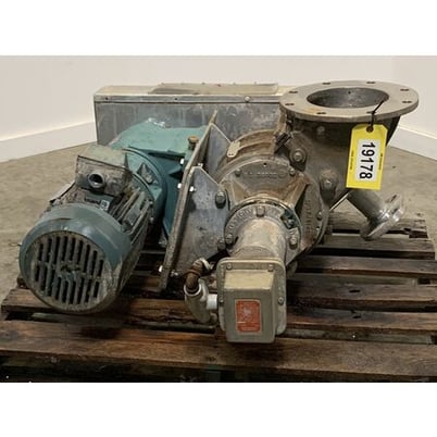 8" Flo-tronics, Side Entry Stainless Steel Offset Rotary Feeder Airlock, 3 HP, 19" line H, 230/460 V, 36 RPM - Image 2
