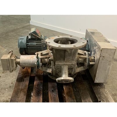8" Flo-tronics, Side Entry Stainless Steel Offset Rotary Feeder Airlock, 3 HP, 19" line H, 230/460 V, 36 RPM - Image 4