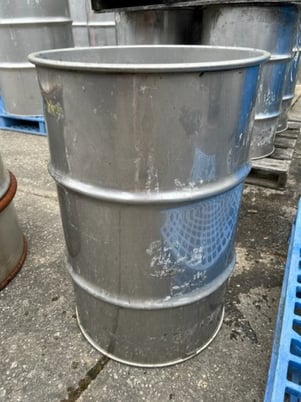 30 gallon Stainless Steel Drum, 18" diameter x 28" H - Image 1