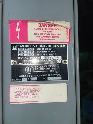 Square D, 3-section motor control c, 600 amps, 60 Hz, 3 phase - Image 8