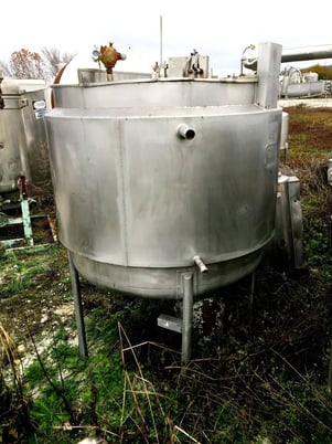 300 gallon Paul Mueller, Stainless Steel Mixing Tank, 100 psi @ 400 F, 4' diameter x 3' 2-1/2" straight wall - Image 3