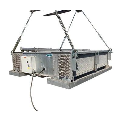 2 Fans, Evapco SSTD2-00700-3, Ammonia Evaporator Coil - 9 TR, Low/Medium Temperature, 0.5 HP, 11400 CFM, 611 - Image 1