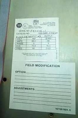 75 HP Allen-Bradley, Variable Frequency Inverter, 460/0-460 Volts input/output cap. - Image 10