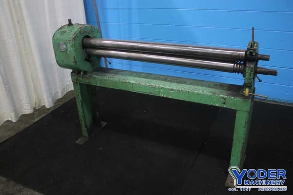 4' x 16 gauge Niagara #342, initial pinch type bending roll, 3" roll diameter, hand crank, #75157 - Image 2