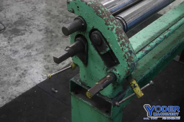 4' x 16 gauge Niagara #342, initial pinch type bending roll, 3" roll diameter, hand crank, #75157 - Image 7