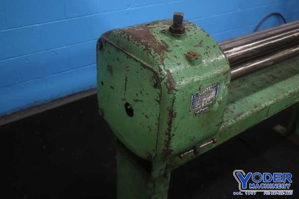 4' x 16 gauge Niagara #342, initial pinch type bending roll, 3" roll diameter, hand crank, #75157 - Image 9