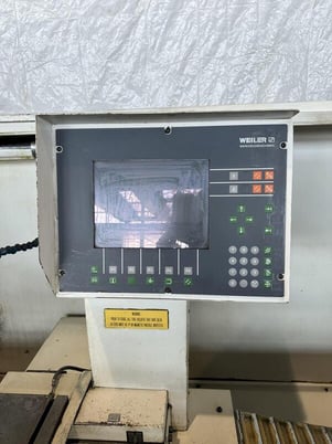 Weiler #E50/2, CNC flat bed lathe, 22" swing, 78" centers, 3" spdl bore, 12" chuck, 2500 RPM, Siemens 805D - Image 10