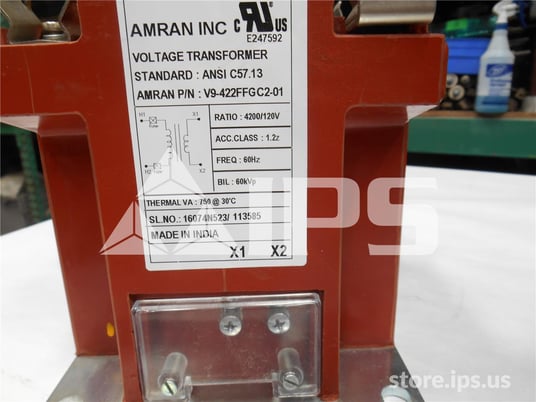 Amran 35:1 Potential Transformer 60kvp Bil, 4200:120, Double Fused - Image 2