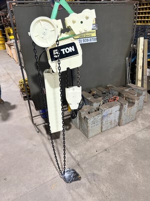 5 Ton, Coffing, electric chain hoist, speed 8 FPM, Volt 460/3/60 several in stock, contact Houston Crane, Inc. - Image 2