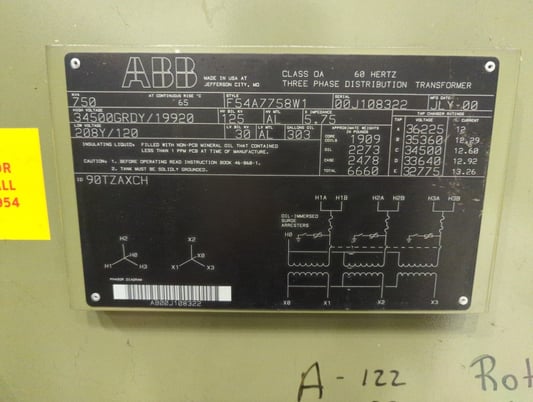 750 KVA 34500GY/19920 Primary, 208Y/120 Secondary, 3 phase, Padmount Transformer - Image 1