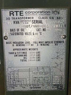 1000 KVA 34500Y/19920 Primary, 240 Delta Secondary, 3 phase, Padmount Transformer - Image 1