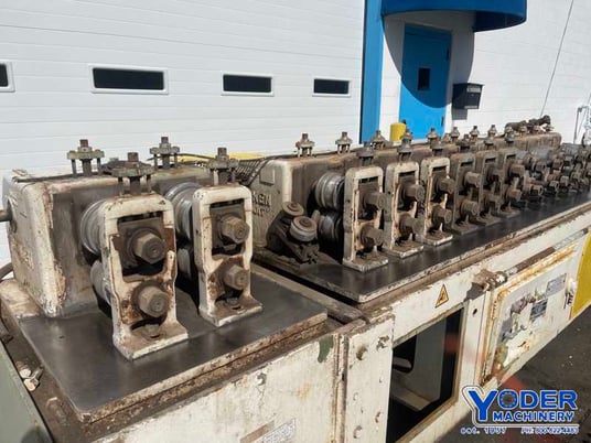 14 Stand, Tishken #2-HMW-1-1/2, rollformer, 1.5" shaft diameter, 9" horizontal centers, 4"-6" vertical - Image 2