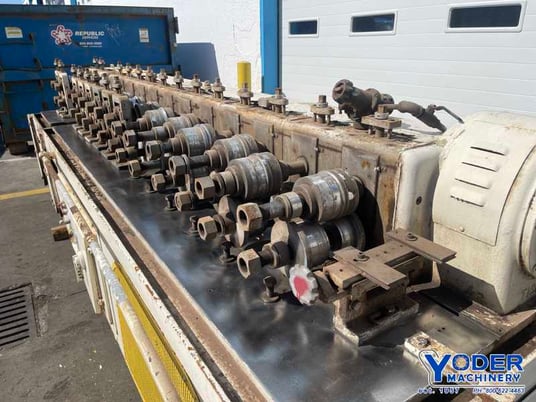 14 Stand, Tishken #2-HMW-1-1/2, rollformer, 1.5" shaft diameter, 9" horizontal centers, 4"-6" vertical - Image 4