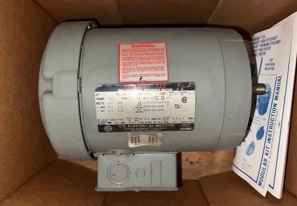 1 HP 3475 RPM Unimount, Enclosed High Efficiency Motor, Frame 56C, 230/460 Volts - Image 1