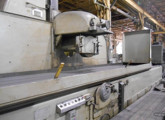 36" x 196" Thompson #6C, horizontal spindle surface grinder, 30 HP, excellent running condition - Image 2
