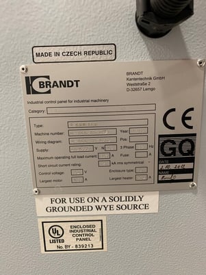 Brandt #Ambition-KDN-1110, Edgebander, fully serviced, great condition, 2012 - Image 4