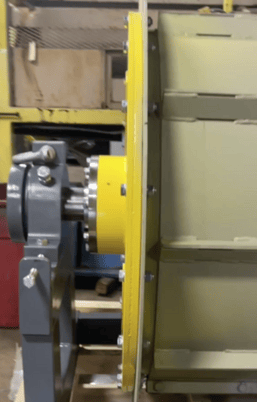 42" x 48" Magnapower #PFD100-120 drum magnet, gear reduced motor w/chain drive system, new - Image 5