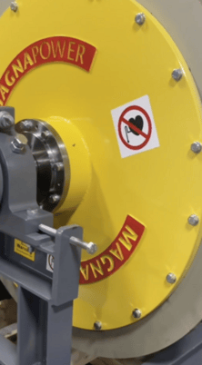 42" x 48" Magnapower #PFD100-120 drum magnet, gear reduced motor w/chain drive system, new - Image 6