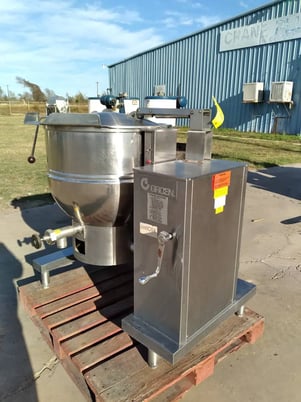 40 gallon Groen #DHT/1P-40, Mixer Kettle, 100000 BTU/hr., 3.5" manifold gas press, 6" from sidewalls, 10" - Image 8