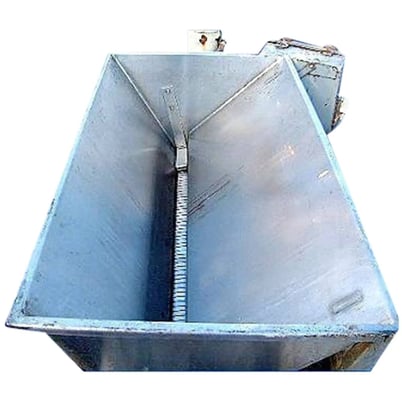 FES #40, Topping Applicator, 8-1/2" diameter x 47-1/2" L drum w/ (52) 1/8" grooves, 43" L x 3" width hopper - Image 2