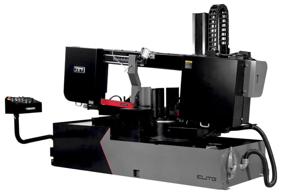 18" x 31" Jet #ECB-1833DMEVS-230, semi-automatic dual mitering evs bandsaw, NEW - Image 1