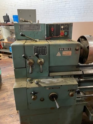 20" x 80" Tos #SN50C, 27" swing in gap, 22-2000 RPM, 3 & 4-Jaw, taper, steady rests, 7.5 HP, 1990 - Image 2