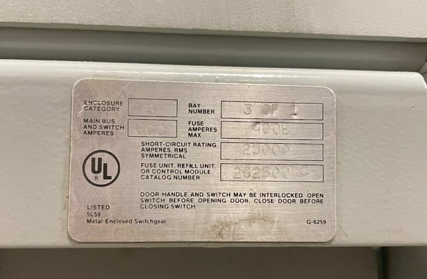 600 Amp. S & C Electric Co, 5 KV Fusible Load Interrupter Switch N1 - Image 6