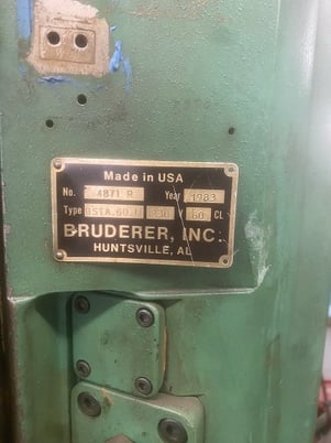 50 Ton, Bruderer #BSTA60II, high speed press, 2" adjustable stroke, 34" x20"bed, 1983 - Image 7