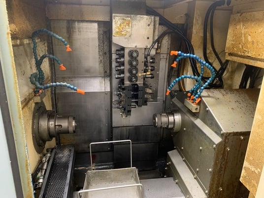 Cubic Machinery #GTM-42D, CNC lathe, A2-4, 7-Axis, Fanuc Oi-TD, LNS barfeeder, chip conveyor, 2016 - Image 4