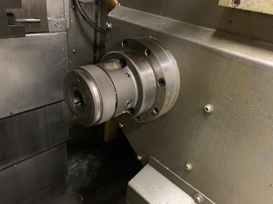 Cubic Machinery #GTM-42D, CNC lathe, A2-4, 7-Axis, Fanuc Oi-TD, LNS barfeeder, chip conveyor, 2016 - Image 5