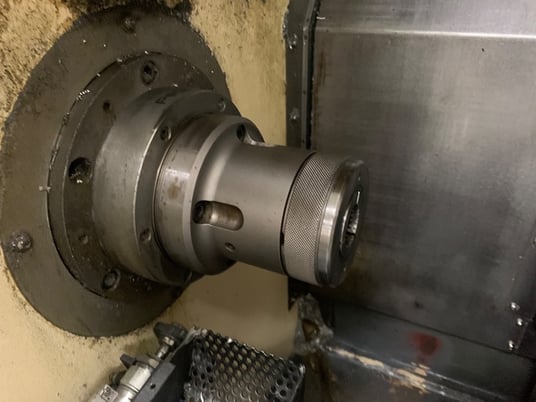 Cubic Machinery #GTM-42D, CNC lathe, A2-4, 7-Axis, Fanuc Oi-TD, LNS barfeeder, chip conveyor, 2016 - Image 6