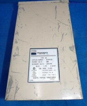3 KVA 600 Primary, 120/240 Secondary, Emerson HS10F3AS, 1 year warranty - Image 1