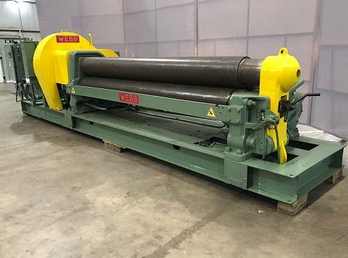 10' x 1/2" Webb #9L-1210, mechanical plate roll, initial pinch type, 12" roll diameter, 15 HP - Image 5