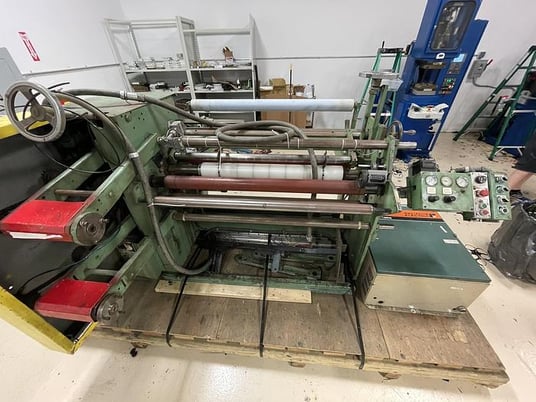 Arrow #325-6, duplex slitter rewinder, 42" material width, 36" unwind diameter, Fife Edge guide - Image 1