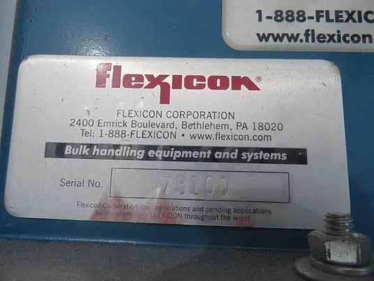 Flexicon #VC-C-18-X, flexible screw feeder system, hopper w/gasketed bolted solid cover - Image 8