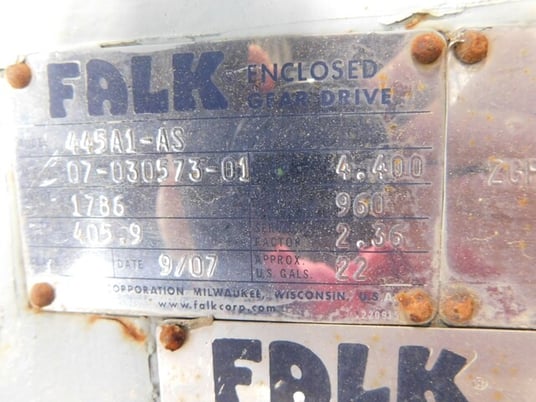 960 HP @ 1786 RPM, Falk #445A1-AS, gear reducer, 405 RPM output, 4.40 ratio - Image 8