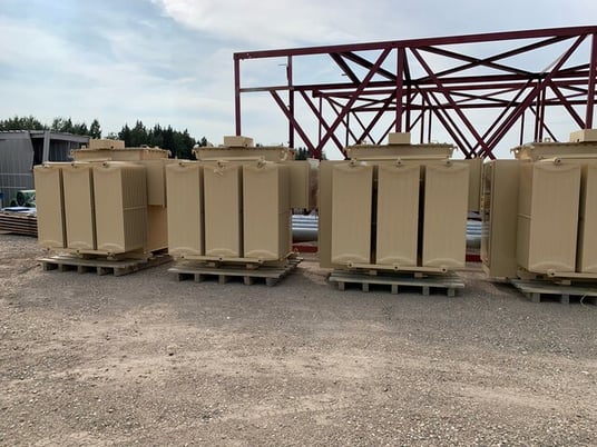 1500 KVA 4160 Delta Primary, 600Y/347 Secondary, Pioneer, step-down transformer, oil filled (x5) - Image 1