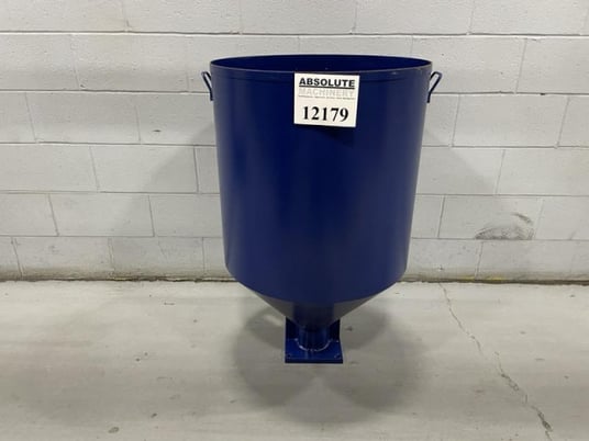 Haitian #24x39-7x7, 24" diameter feed throat mounted hopper, sight glass, lid - Image 1