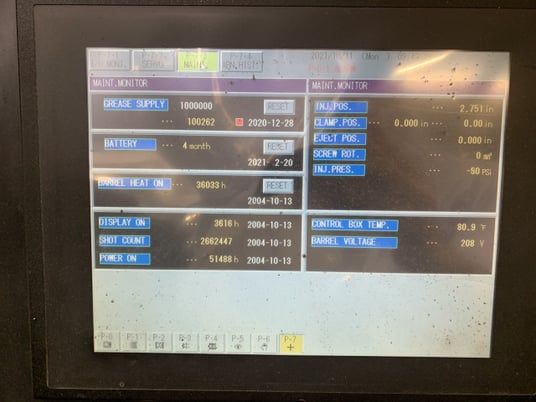 110 Ton, 6.3 oz., Niigata #MD110SIII, injection molding machine, 45mm screw, 2002 - Image 9