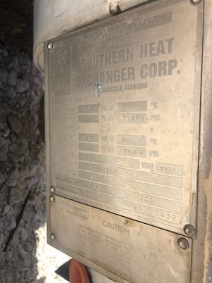 733 sq.ft., 75FV psi shell, Southern Heat Exchanger, 24 diameter x 10' 0" F/F, 1989 - Image 3