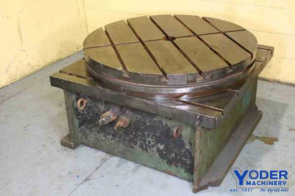 42" x 25-3/4" Giddings & Lewis, rotary table, T-slot, manual rotation, #51292 - Image 1
