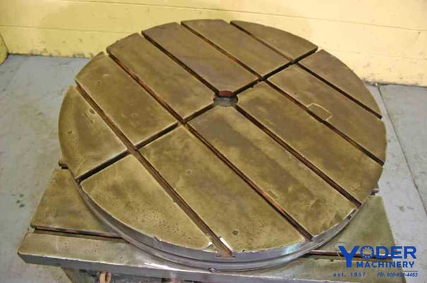 42" x 25-3/4" Giddings & Lewis, rotary table, T-slot, manual rotation, #51292 - Image 3