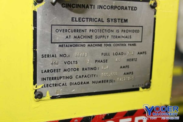 72" Cincinnati #2CV06-H, shear stacker, 20 gauge material, 32" shear passline, 1 HP, #72227 - Image 9