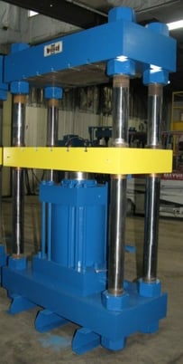 300 Ton, Wabash, up-acting 4-post hydraulic press, 45" x 25" bed, 14" stroke, 24" daylight - Image 1
