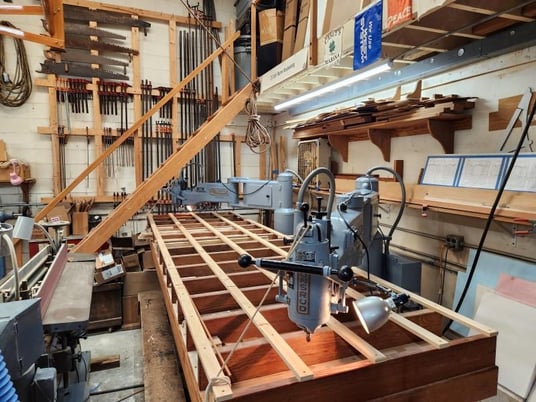 Onsrud #W-147-BE, Radial Arm Routers, 4' x 8' format, 5 HP, 14700 RPM, 4' x 14' table - Image 10